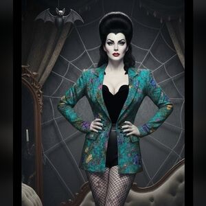 Vintage 80s Floral Boyfriend Style Blazer L